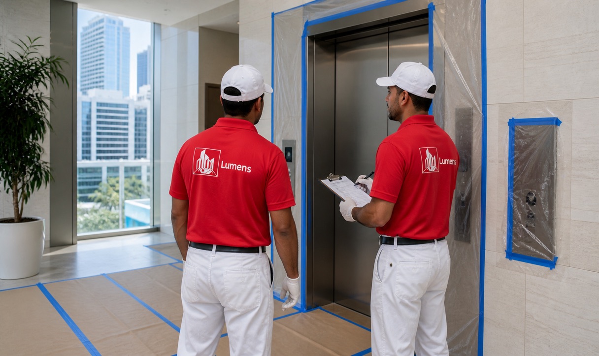 Service elevator and access planning for Brickell condo painting