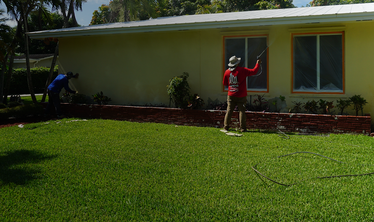 Painting crew on site