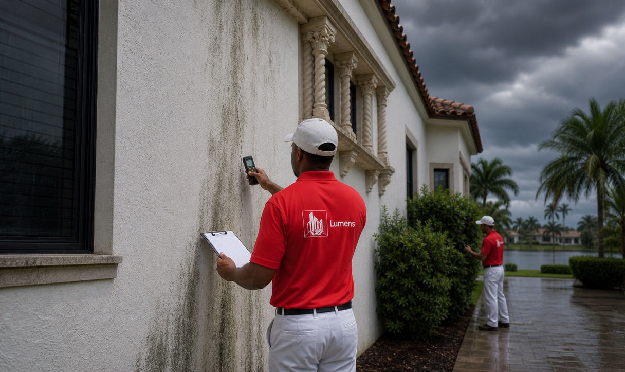 Home waterproofing inspection in Cutler Bay before heavy rain
