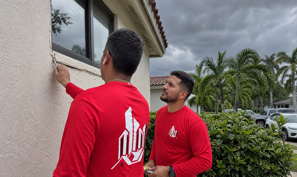 Hurricane season painting preparation inspection by Lumens Painting in Miami