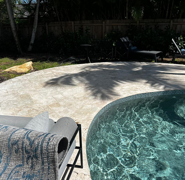 Pool deck area ready for painting service - Request Your Free Painting Estimate