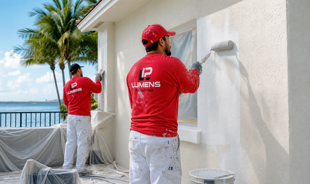Post storm painting and waterproofing repairs in Miami