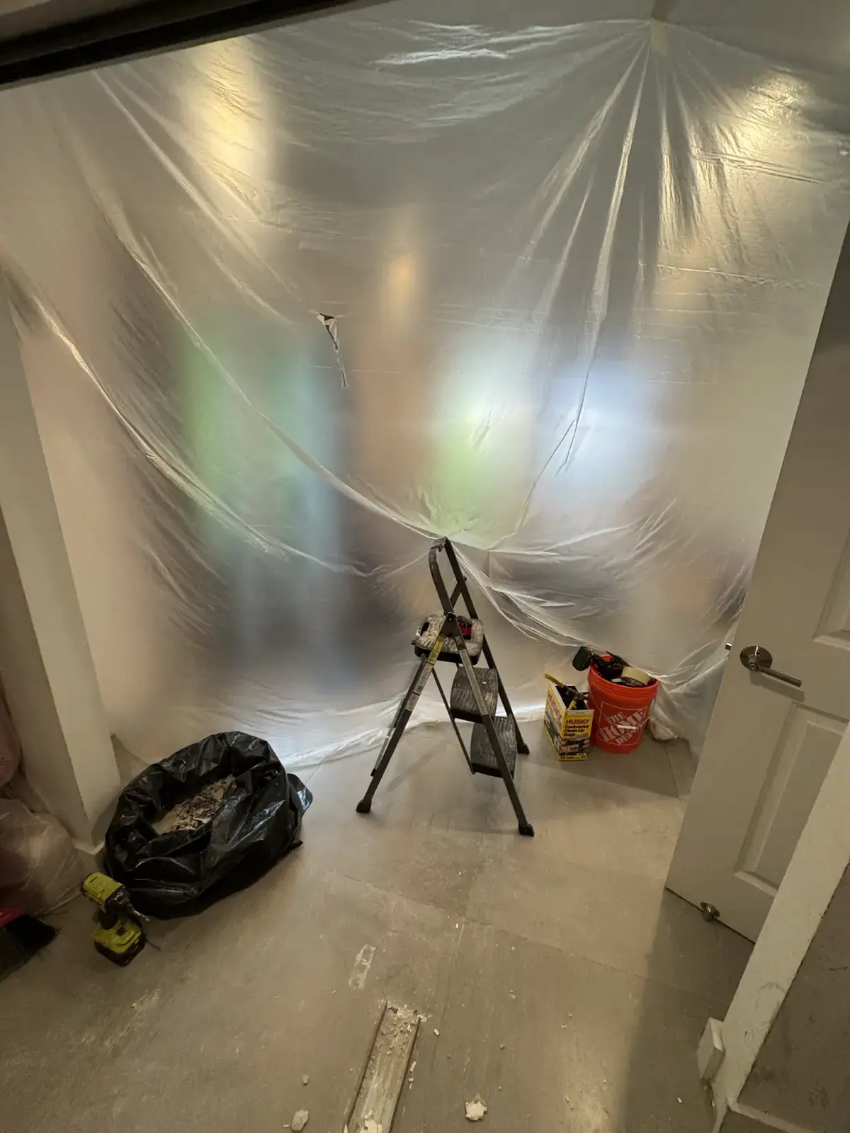 Closet Wall Demolition, Installation and Painting, handyman services project photo 10
