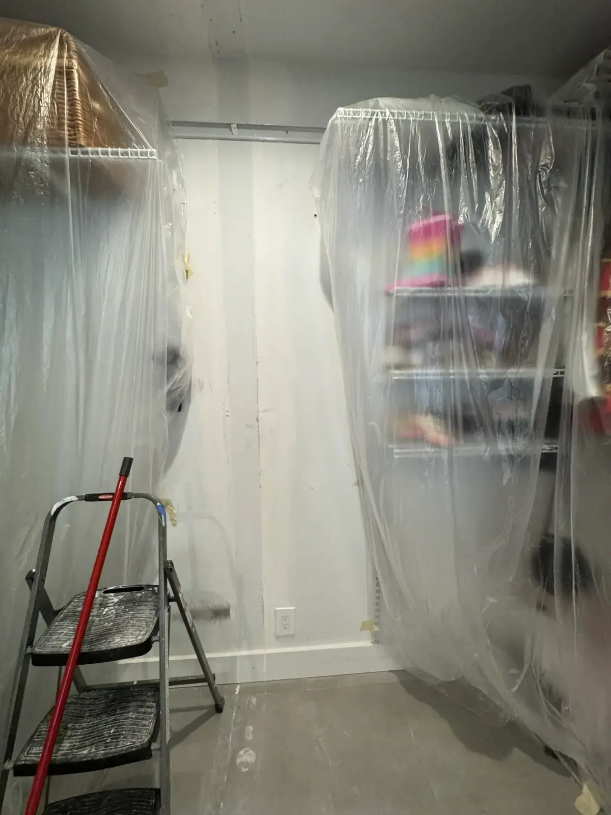 Closet Wall Demolition, Installation and Painting, handyman services project photo 12