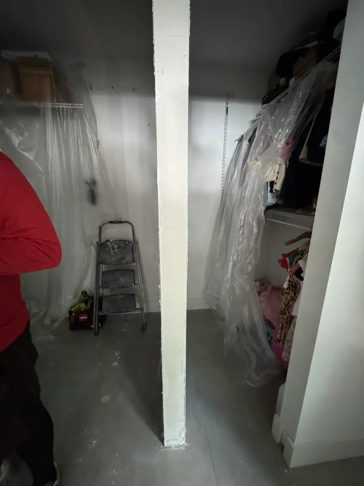 Closet Wall Demolition, Installation and Painting, handyman services project photo 14