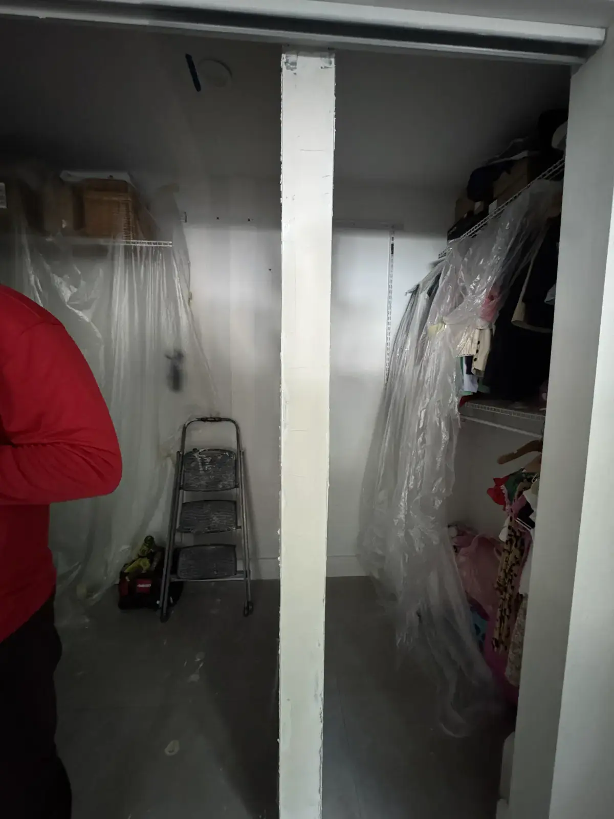Closet Wall Demolition, Installation and Painting, handyman services project photo 15
