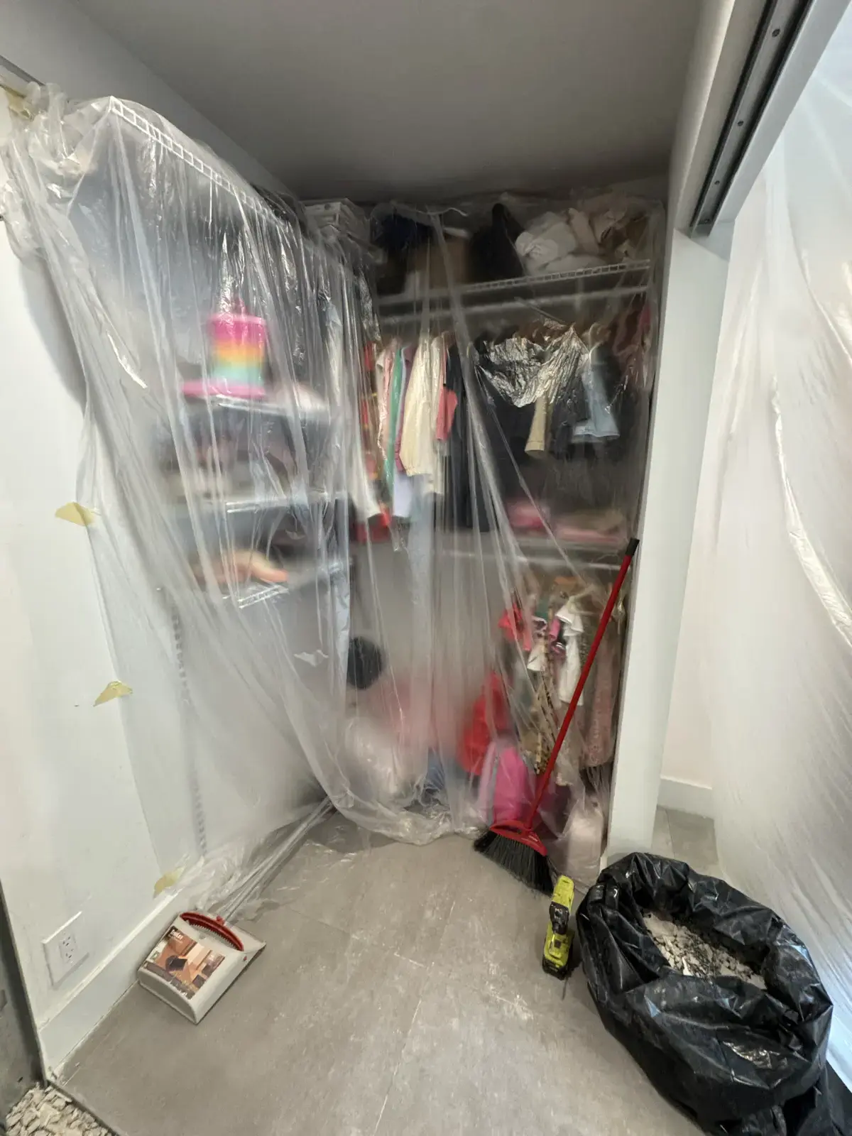 Closet Wall Demolition, Installation and Painting, handyman services project photo 19