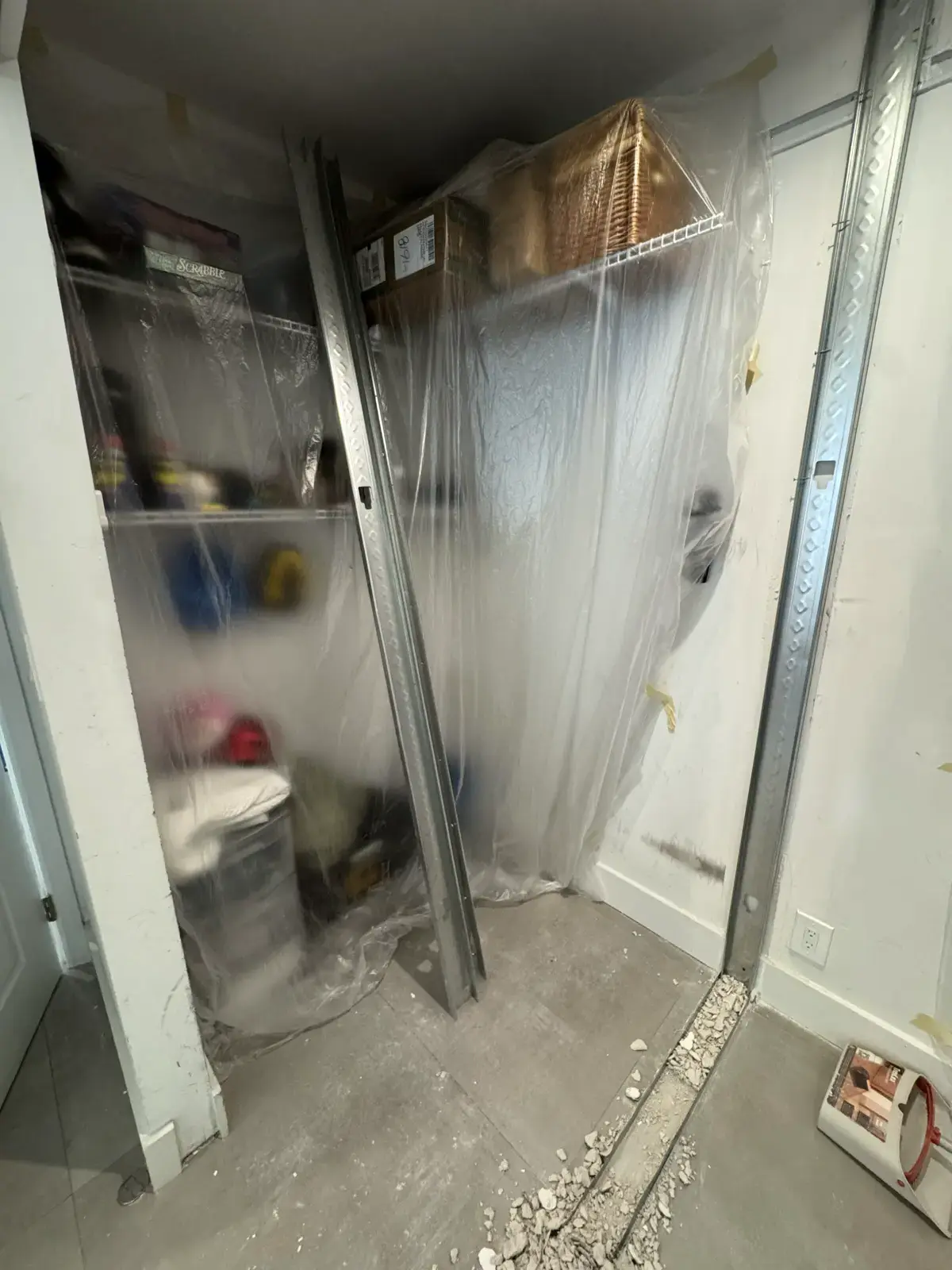 Closet Wall Demolition, Installation and Painting, handyman services project photo 22