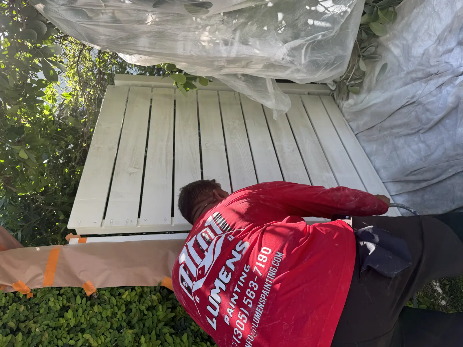 Wood Fence Repair and Painting, handyman services project photo 36