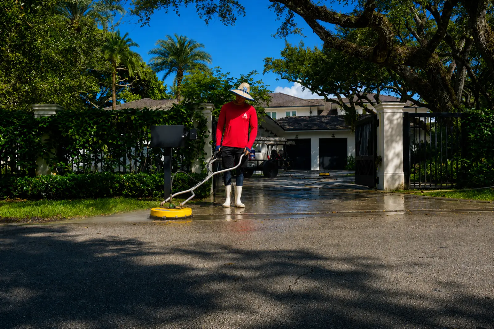Professional Pressure Washing in Progress, pressure washing project photo 1