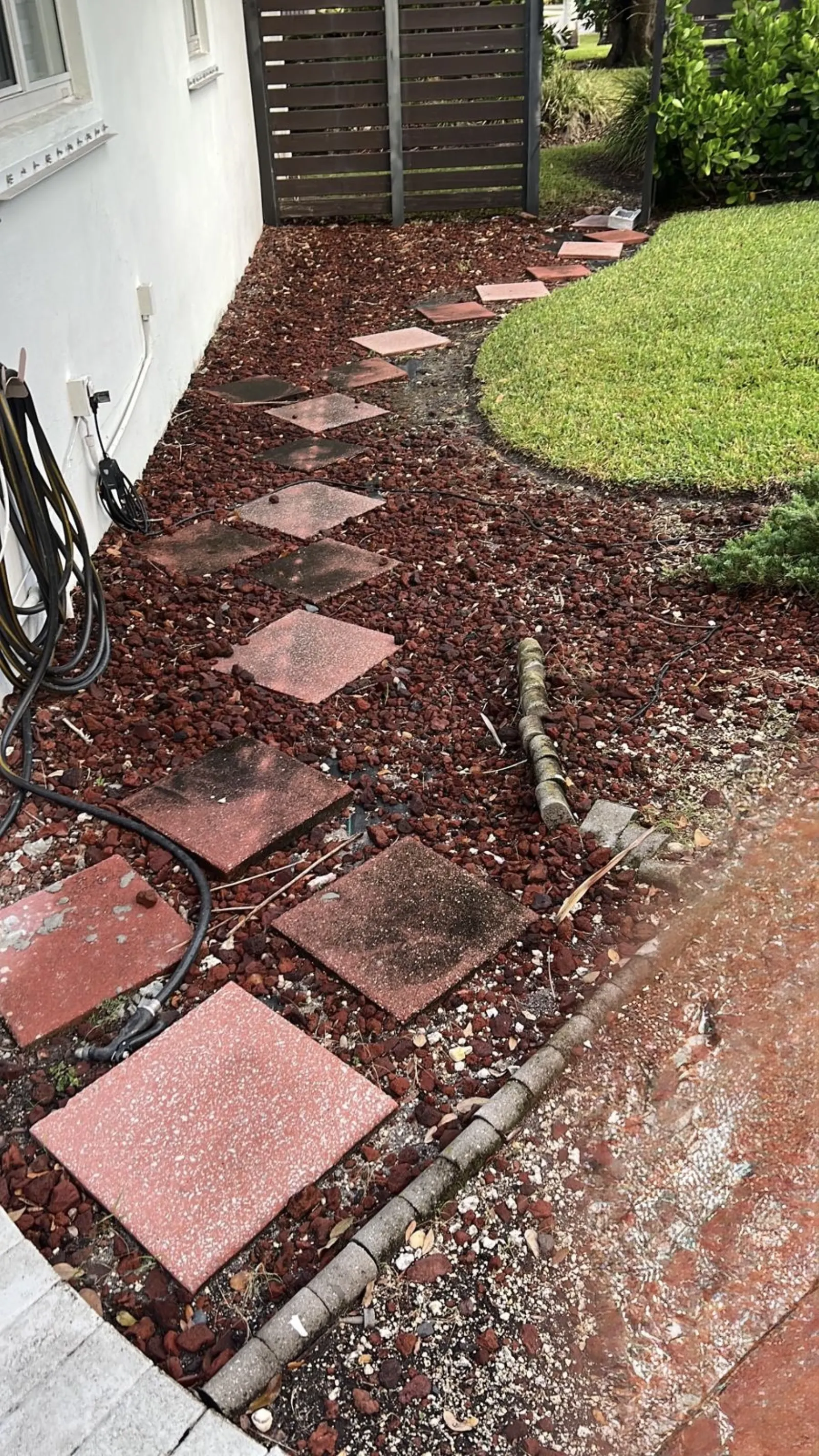 Residential exterior cleaning and pressure washing project