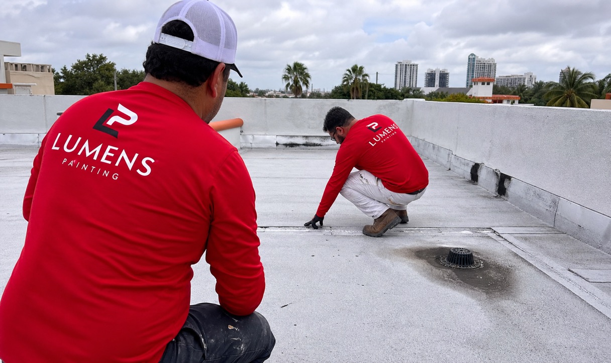 Roof coating inspection before hurricane season in South Florida