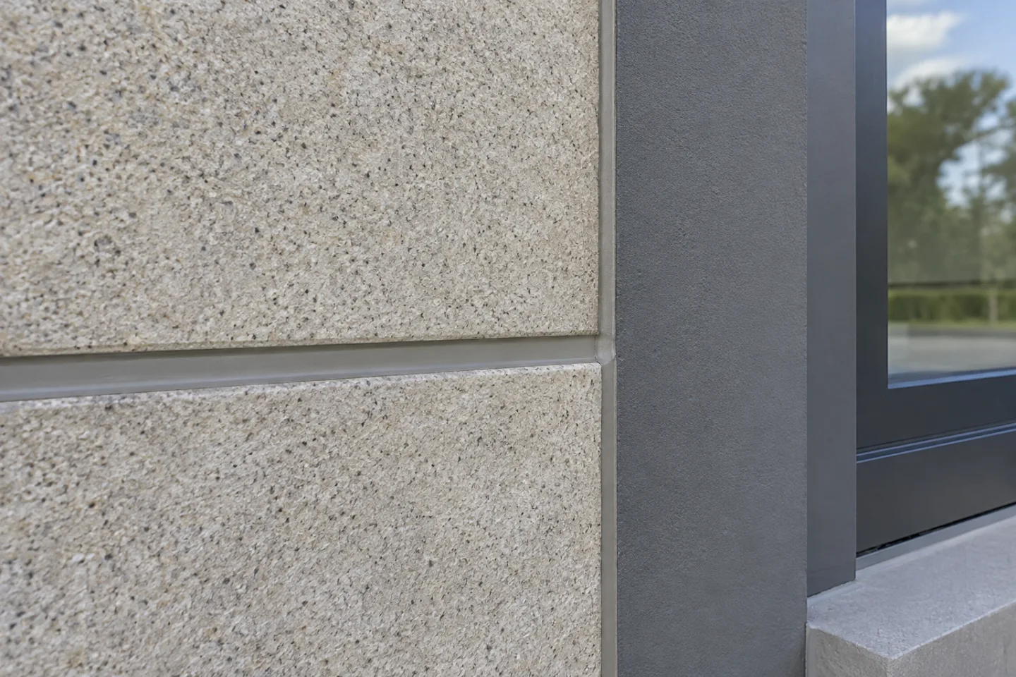 Commercial waterproofing renewed sealant detail in Miami-Dade — AI-generated illustration