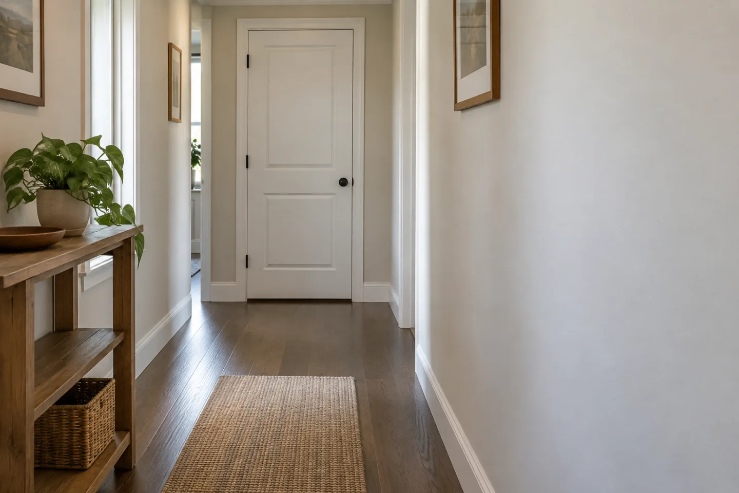 Handyman services finished hallway details in Miami-Dade — AI-generated illustration