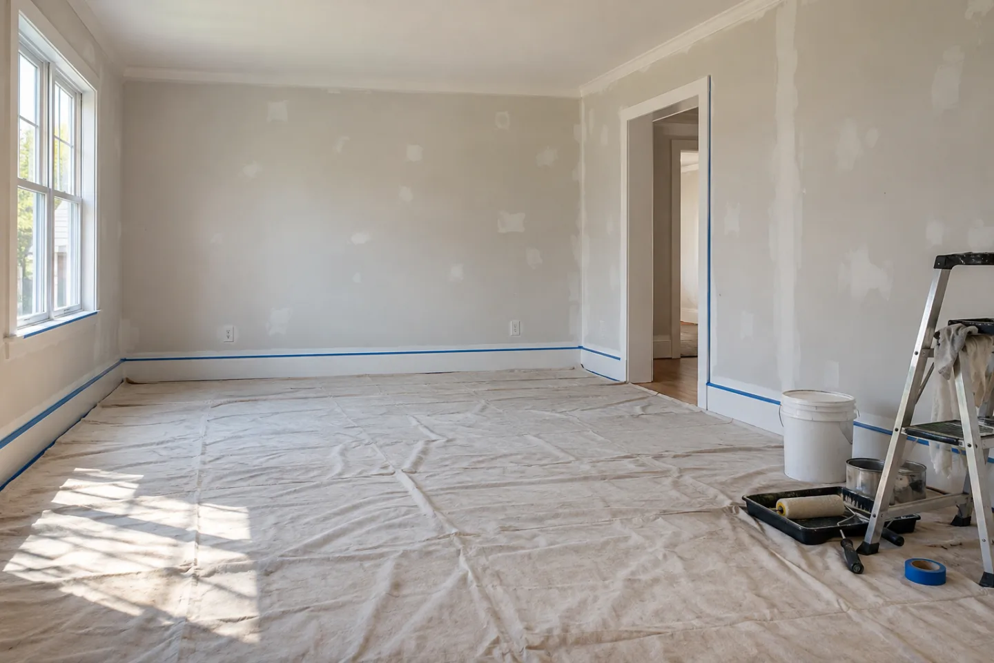 Painting company prepared room example in Miami-Dade — AI-generated illustration