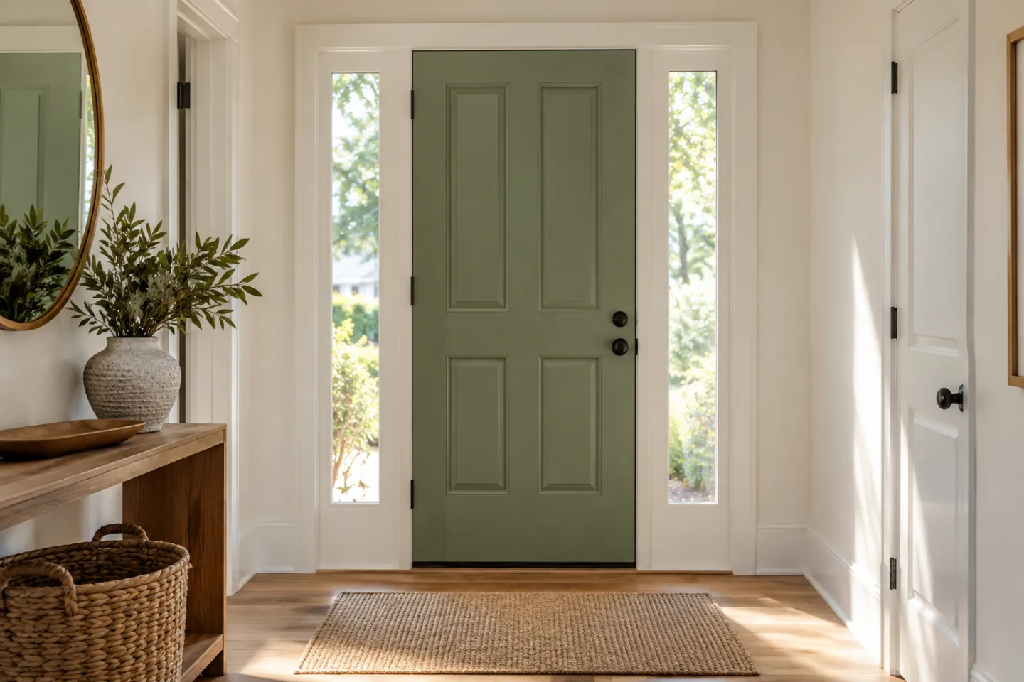 Residential painting painted entry trim in Miami-Dade — AI-generated illustration