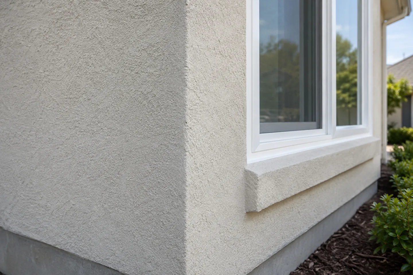 Residential waterproofing sealed wall transition in Miami-Dade — AI-generated illustration