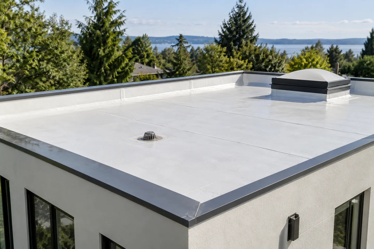 Roof coating unoccupied coated roof in Miami-Dade — AI-generated illustration