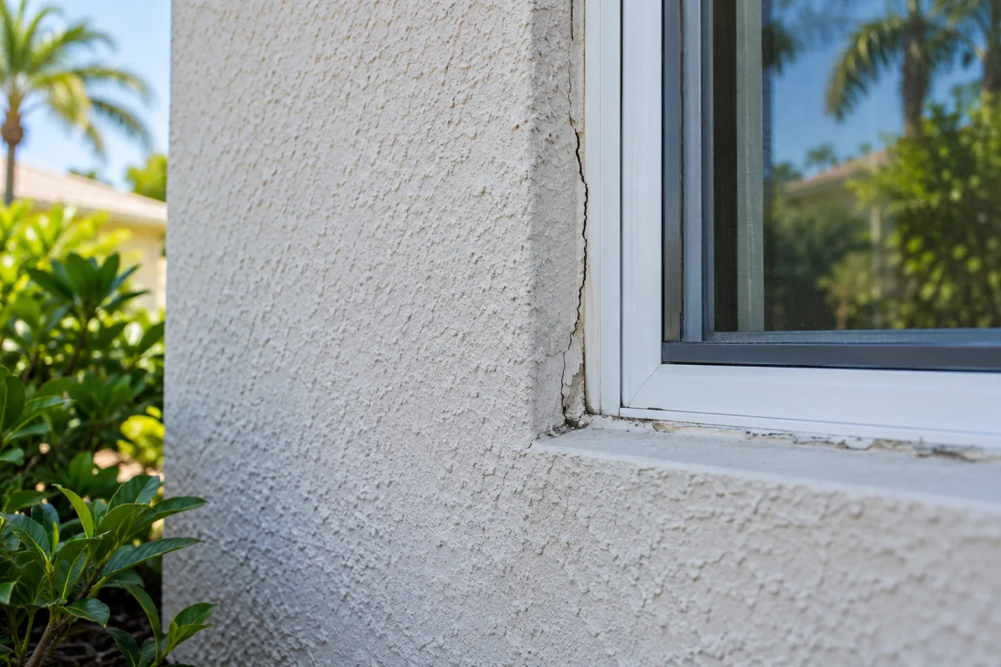 Stucco waterproofing stucco crack review in Miami-Dade — AI-generated illustration