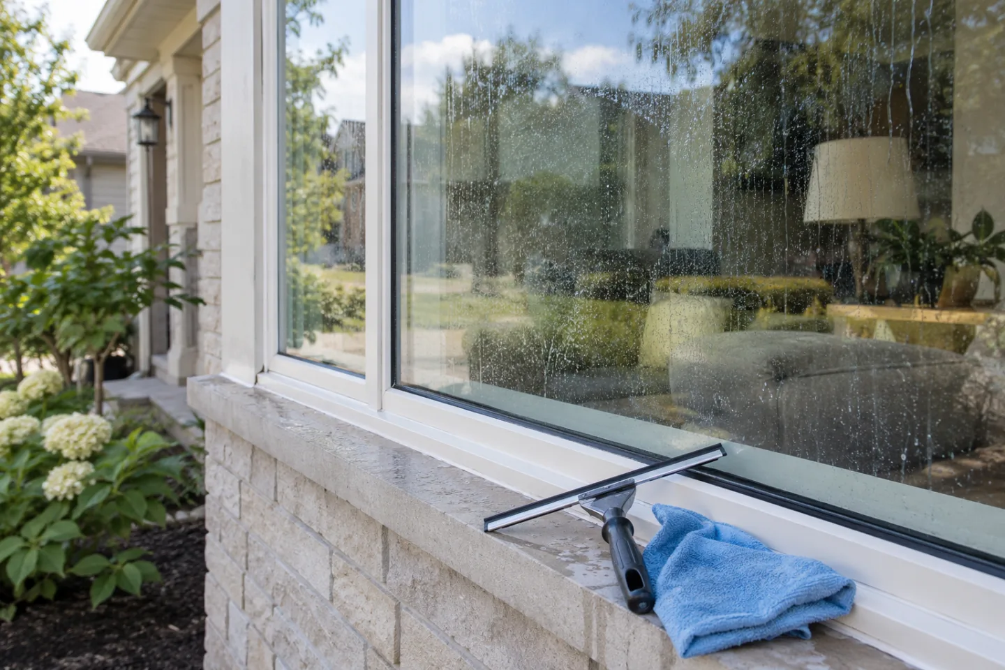 Window cleaning glass condition review in Miami-Dade — AI-generated illustration