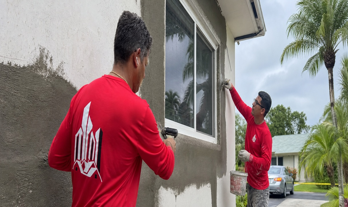 Lumens Painting waterproofing a Miami home before hurricane season